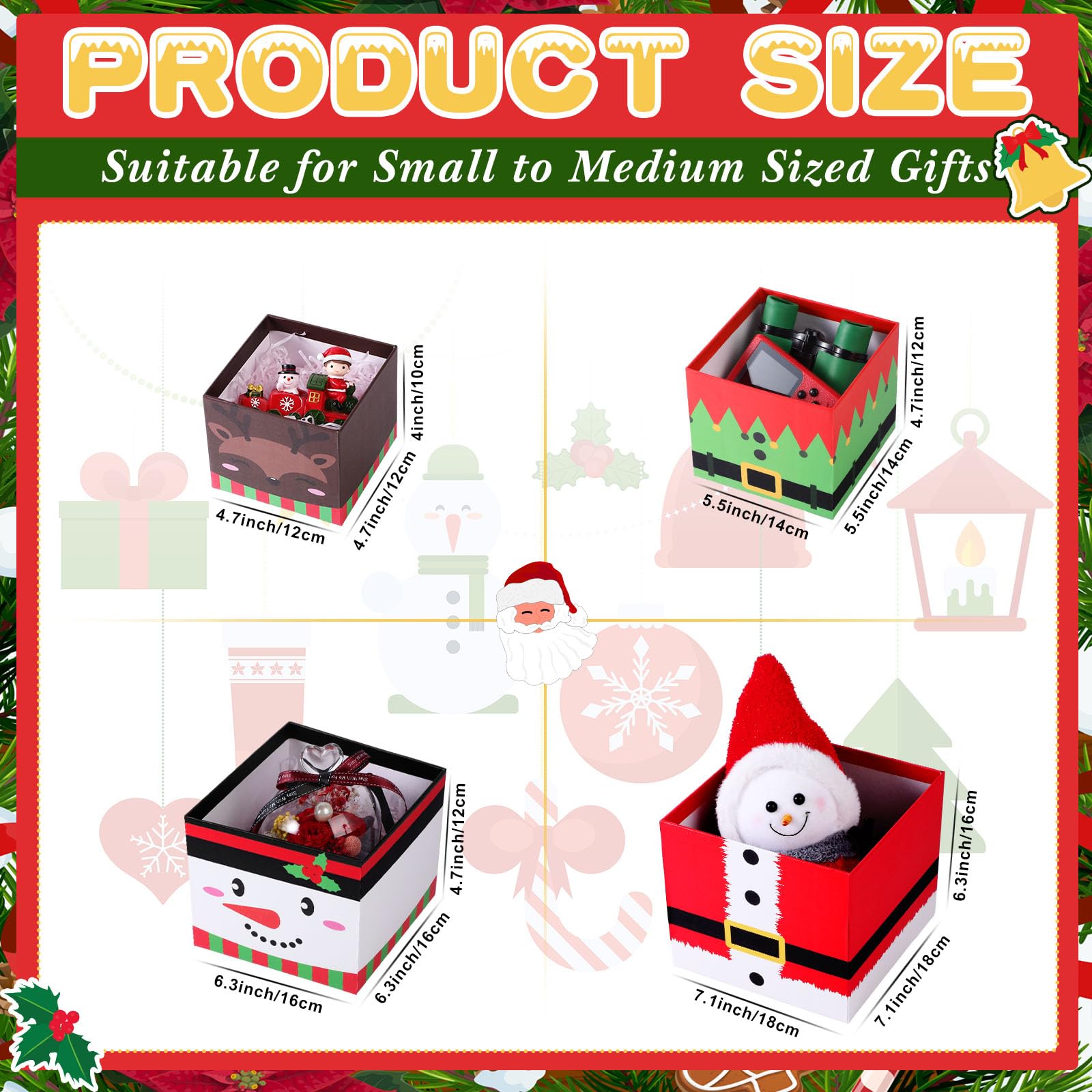 Amazon.co.jp: TaoBary クリスマス入れ子ギフトボックス ハード