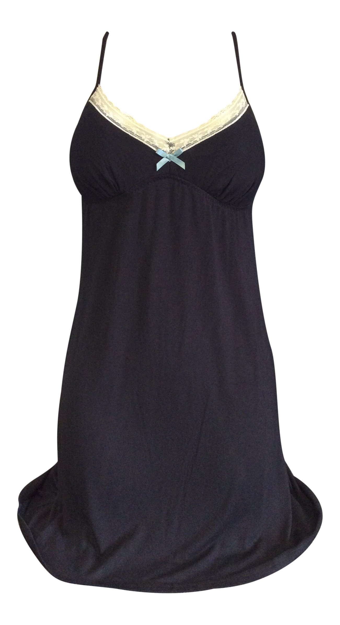 Rouge Gorge Ex Ladies Luxury Viscose Nightdress Chemise (4 US, Black)