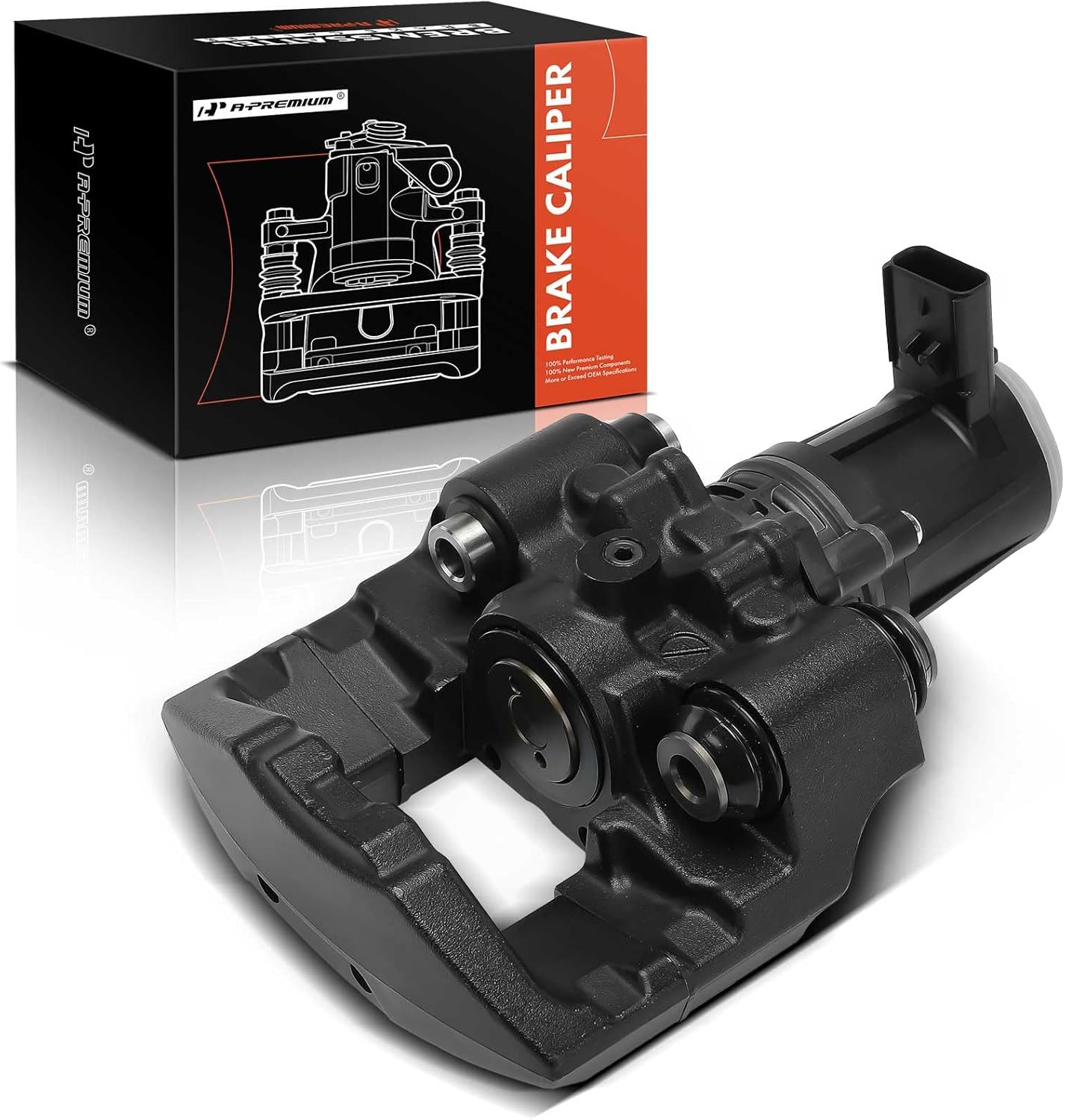 A-Premium Disc Brake Caliper Assembly Without Bracket Compatible with Tesla Model S 2012-2020, Model X 2016-2020 - Rear Left Driver Side