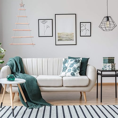Miniatura 6 de ARTIBETTER Escalera de madera para árbol de Navidad, adornos colgantes de madera, decoración de Navidad, escalera de rama de madera para colgar