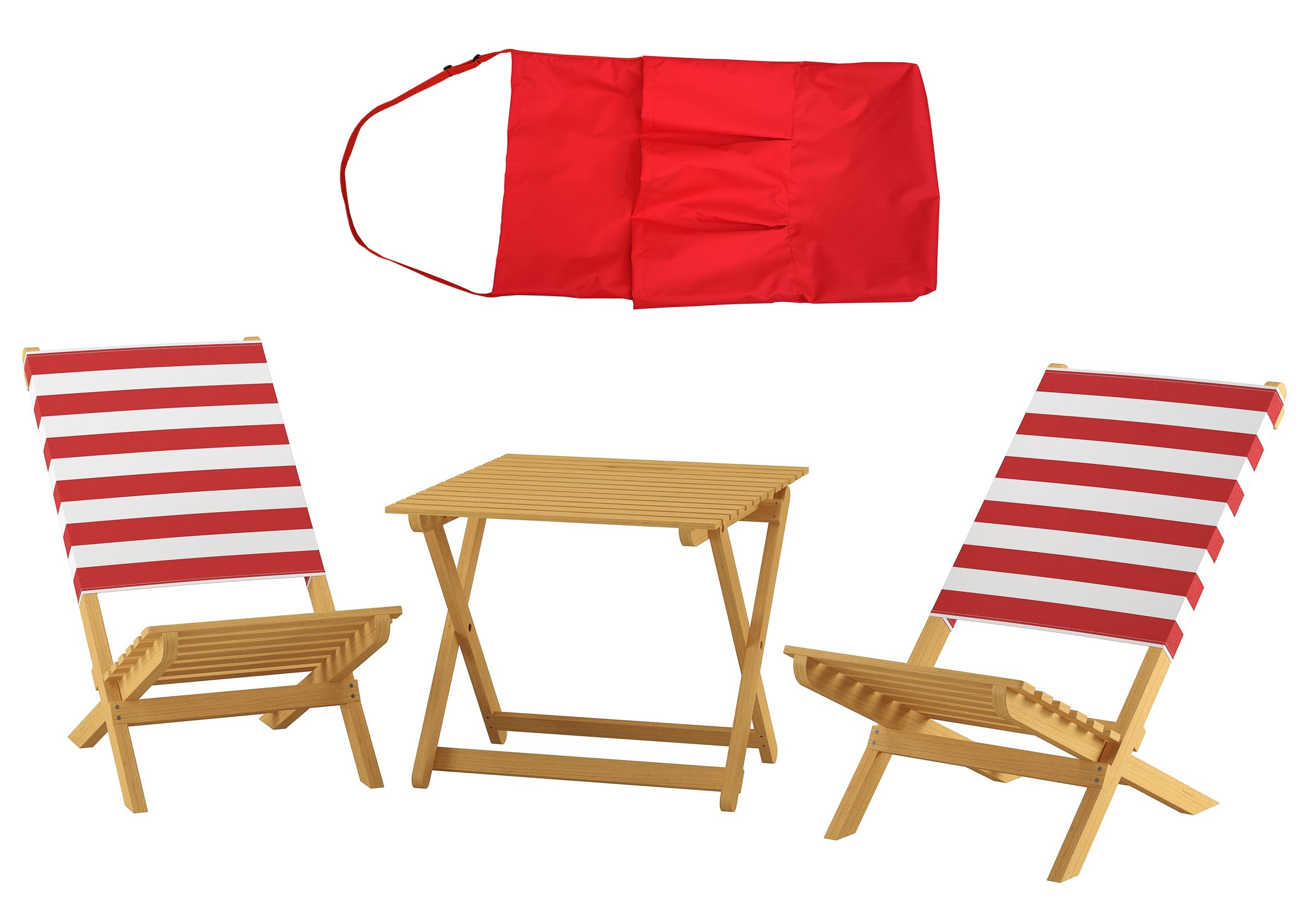 Erst-Holz Chaise Pliante, Rouge-Blanc