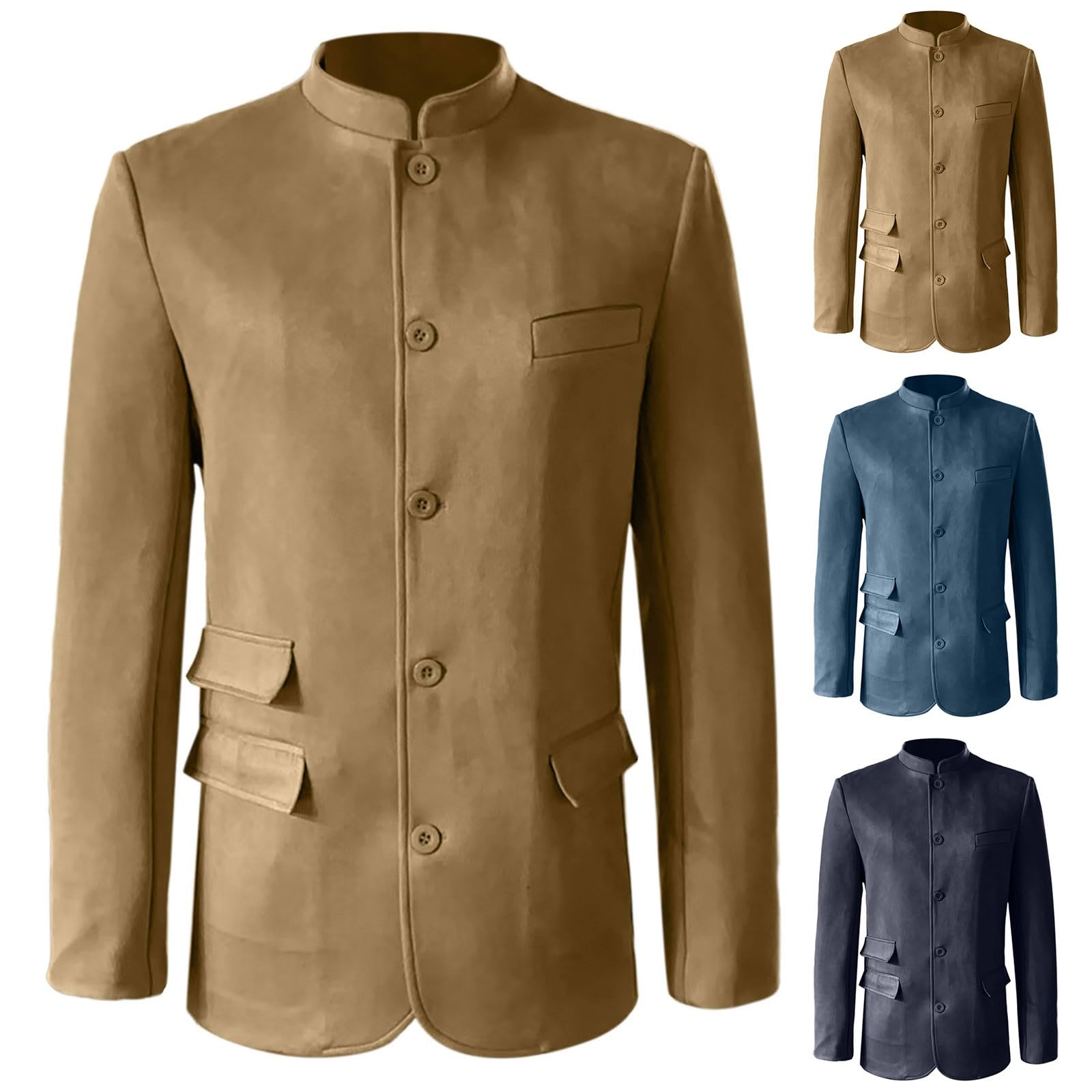 Giacca Uomo Blazer, Monopetto a Quadri con Due Bottoni Blazer da Abito Slim Fit Casual da Lavoro Sottile Ed Elegante per Smoking Giacca Sportiva Jacket da Abito d'Affari Business per Il Tempo Libero