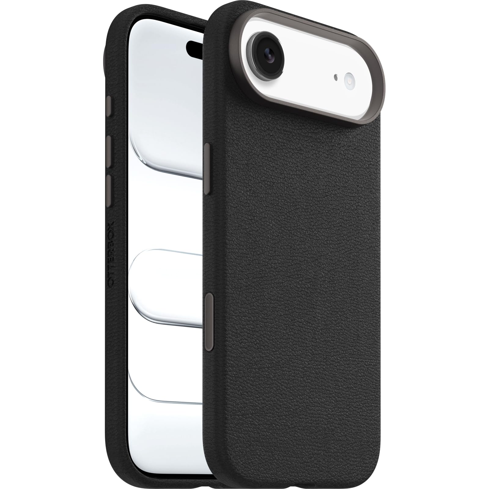 OtterBox Symmetry Series Cactus Leather MagSafe Case for iPhone Air, Shockproof, Drop proof, Protective Thin Case, 3x Tested to Military Standard, Black
