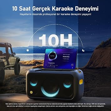 Ikarao Partybox Hoparlör Standlı Break X1 800W Karaoke Bluetooth Hoparlör Seti
