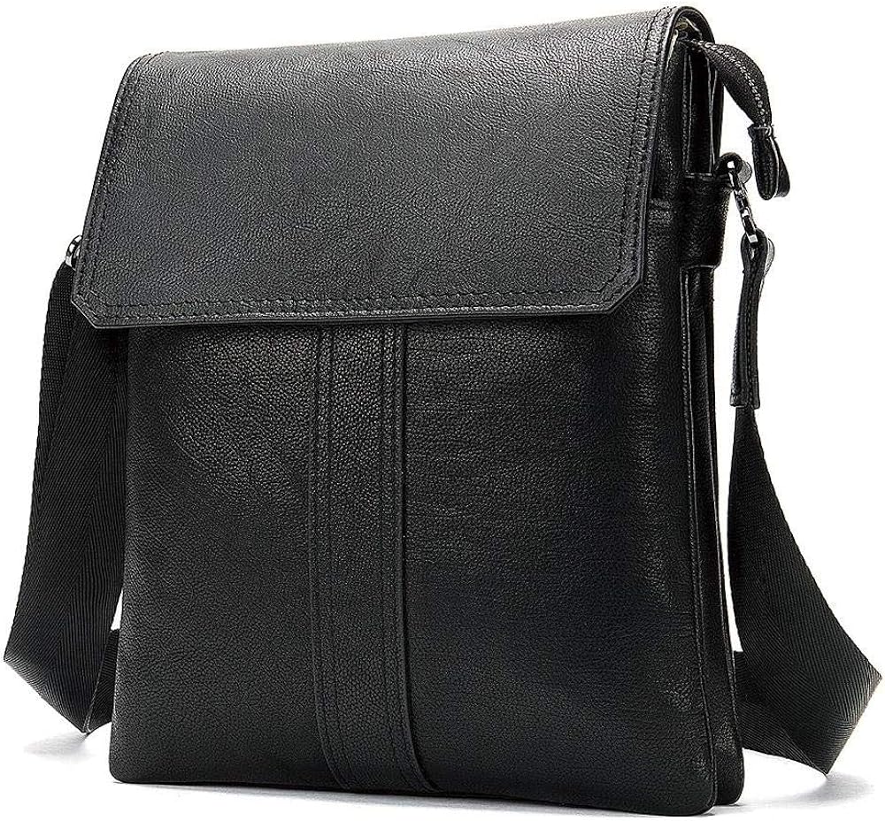 Men's messenger bag 10.5inch iPad briefcase vertical top layer cowhide