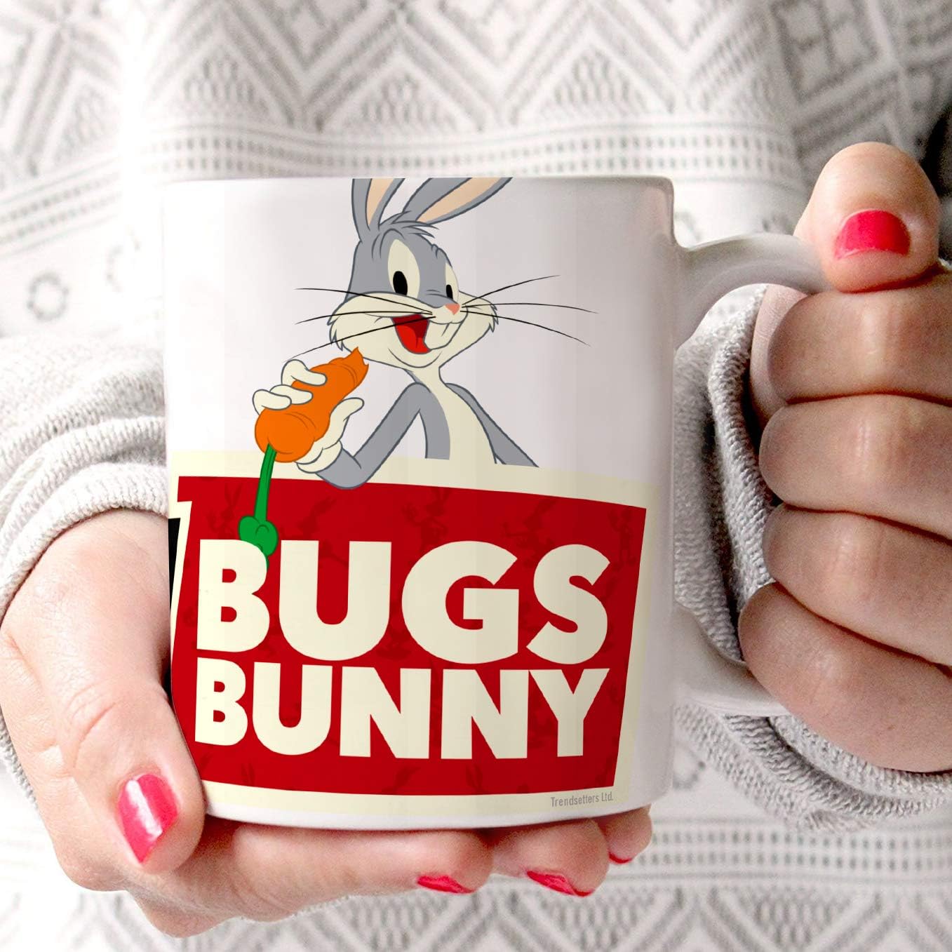Trend Setters Looney Tunes – Bugs Bunny – 80th Anniversary Official Merchandise - 11 oz Ceramic Coffee or Tea Mug – Perfect for gifting or collecting Ltd. WMUG1133
