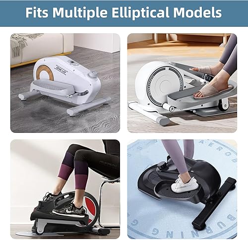 Miniatura 7 de Alfombrilla de entrenamiento antideslizante para elípticas debajo del escritorio, más gruesa y silenciosa, 23.6 x 17.7 x 0.2 pulgadas, adecuada para