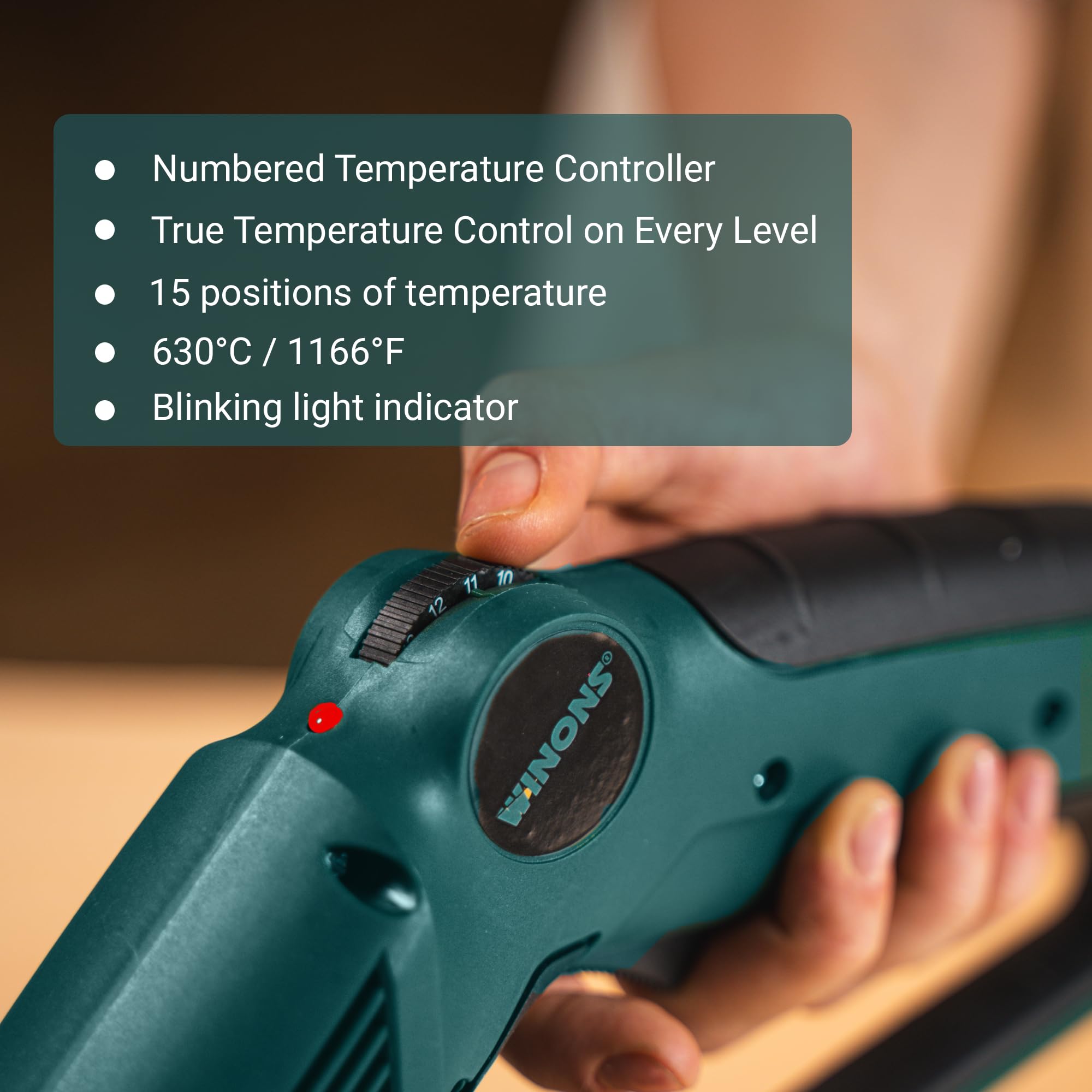 WINONS 250W Fil Chaud Découpe Polystyrène WFC-0013, Mousse à Découper avec Refroidissement à l'Air et Régulateur de Température 630°C Max, Coupe EPS XPS EPE pour Tous Projets (Kit de 6)