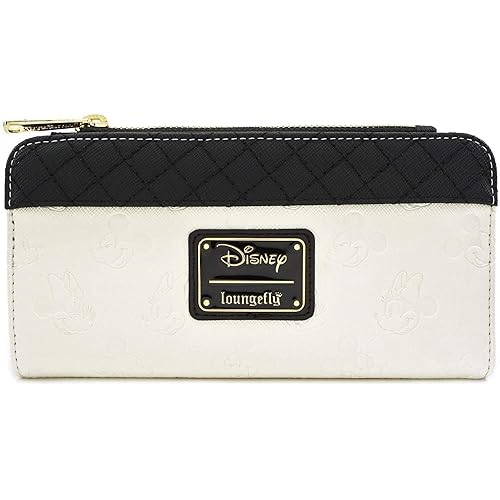 Loungefly x Minnie and Mickey Mouse Debossed Heads Wallet (Multicolored, One Size)