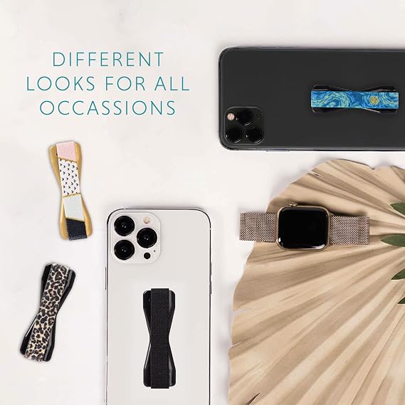 LOVEHANDLE Original Phone Grip 2-Pack - Black Strap and Base