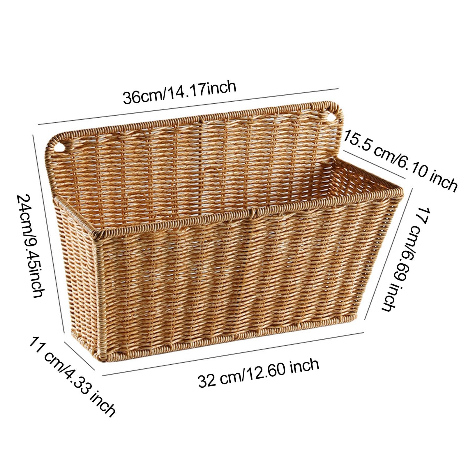 Sharplace Cesta de Almacenamiento de Cocina, Cesta Colgante de Pared para Cocina, Sala de Estar Y Cocina de Estilo Rústico.