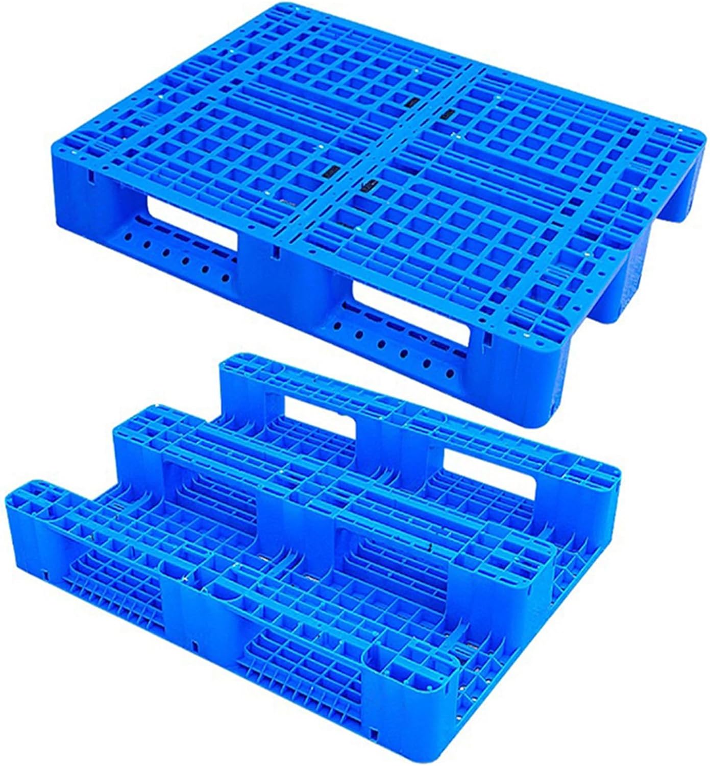 Shipping Grid Pads,Warehouse Pad Cargo Pallet Hollow Mesh is Conducive to The Bottom of The Goods are Also in A State of Air Circulation (Color : Blue, Size : 120x140cm) (Blue 80x1