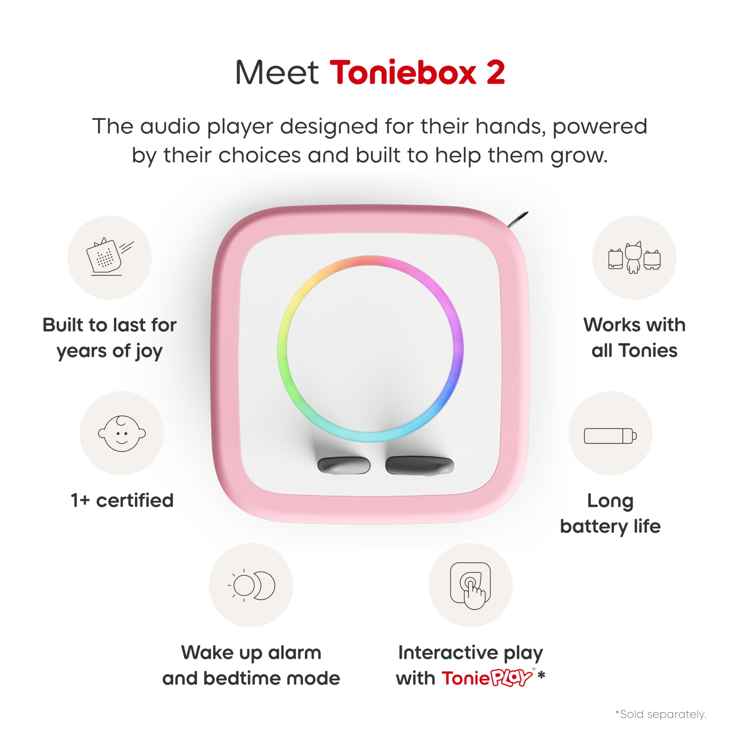 Amazon.co.jp: Toniebox 2オーディオプレーヤーバンドル 子供用 3歳