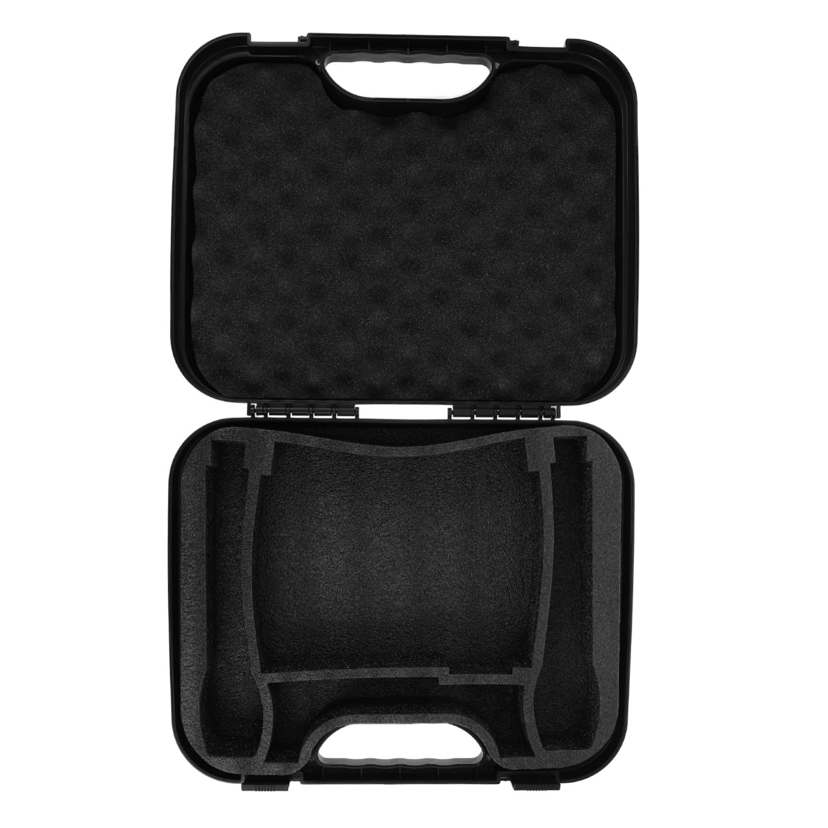 Custodia Microfono Portatile, Valigetta Rigida in Plastica Nera con Grande Capacità, Protezione e Antiurto per Registrazione e Viaggio