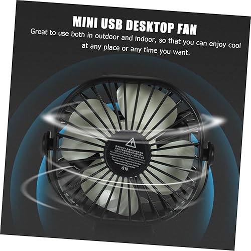 Miniatura 4 de BESPORTBLE Ventilador portátil pequeño ventilador de mano Batería recargable con clip de diseño para escritorio y automóvil