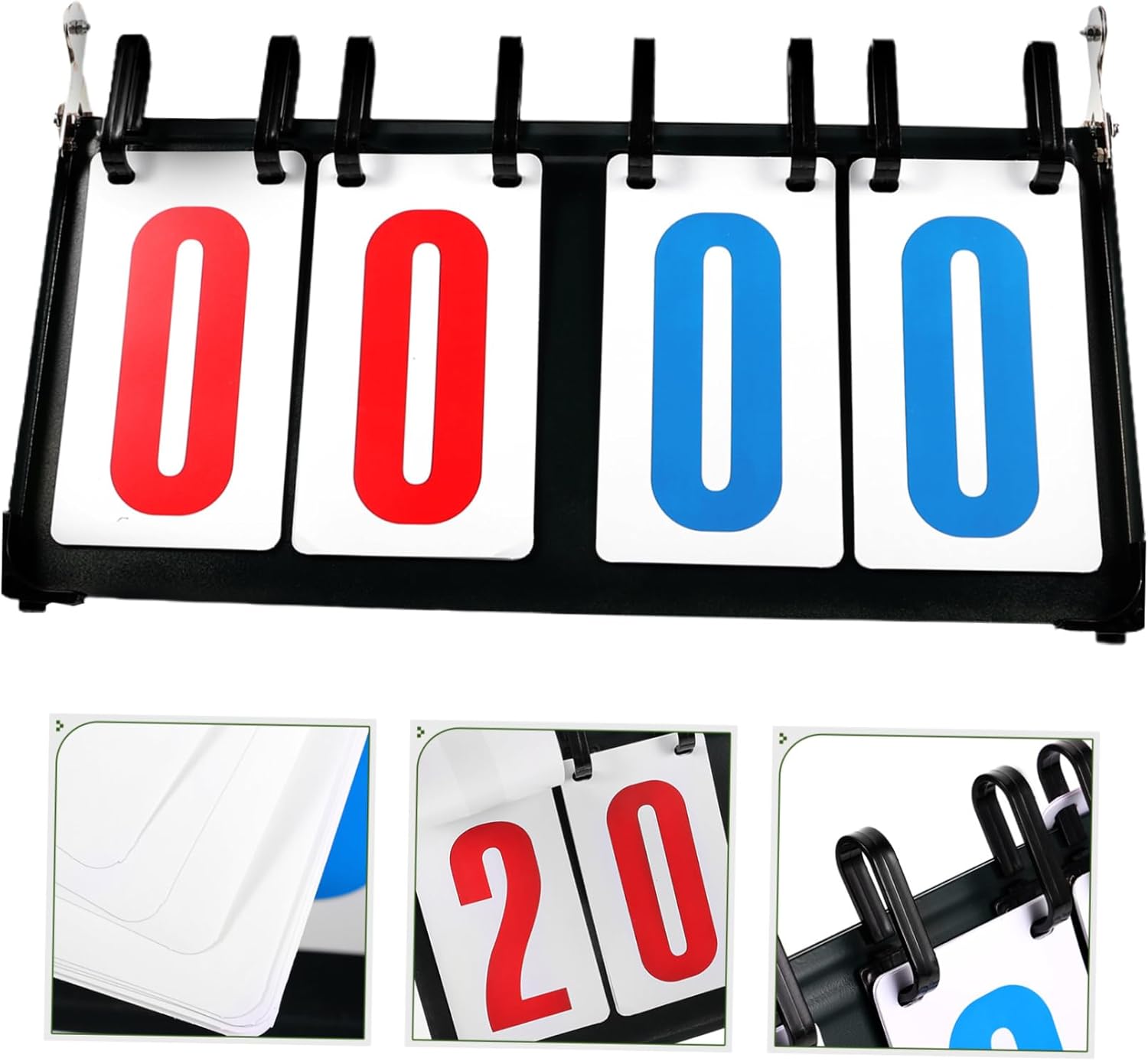 Multi-Functional Sports Scoreboard Durable Flip Scorekeeper for Tennis Basketball More Outdoor Games Events