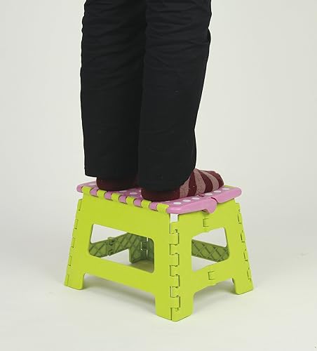 Miniatura 4 de AZUMAYA BLC-312OR Taburete de racimo, taburete plegable, grande, naranja