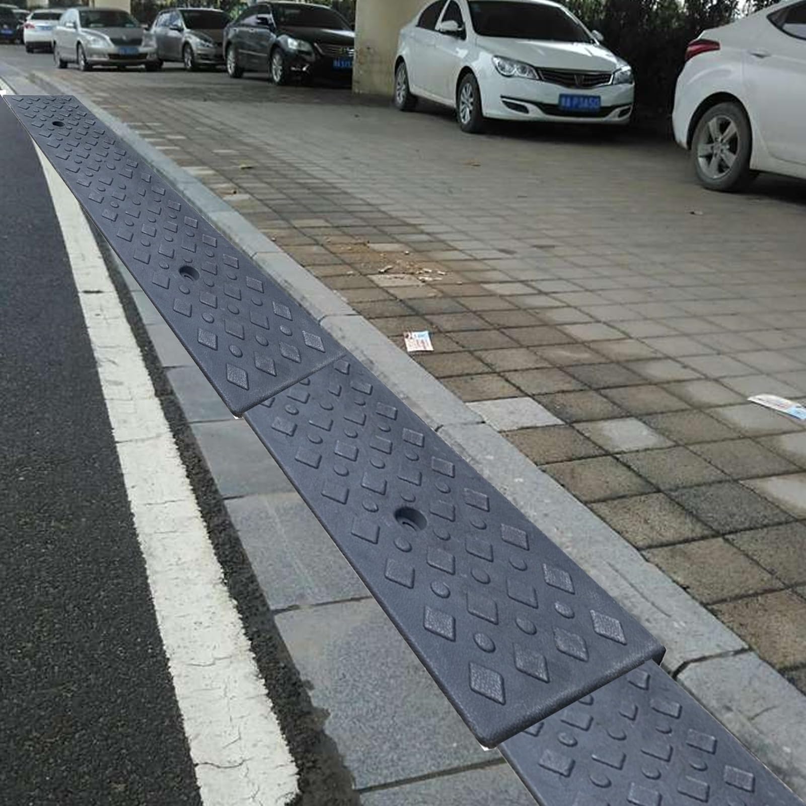 Rampe de Trottoir en Caoutchouc, Rampe de Seuil de Porte, pour Embarcadère de Chargement, Trottoir, Voiture