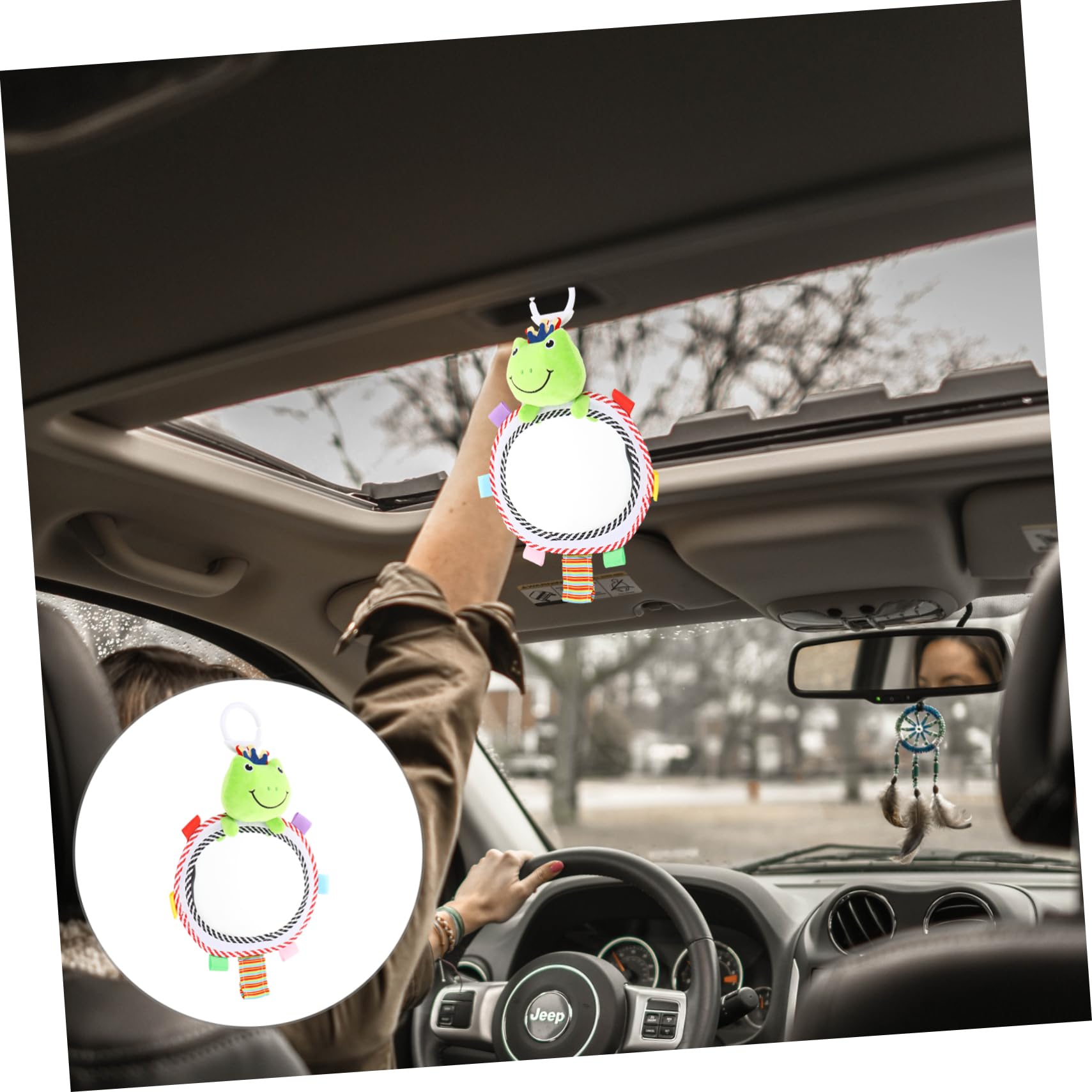 Yardwe 3 Pezzi specchio di sicurezza specchio per neonati giocattoli neonati specchietto retrovisore specchietto retrovisori specchietto per auto appena Specchio per auto per