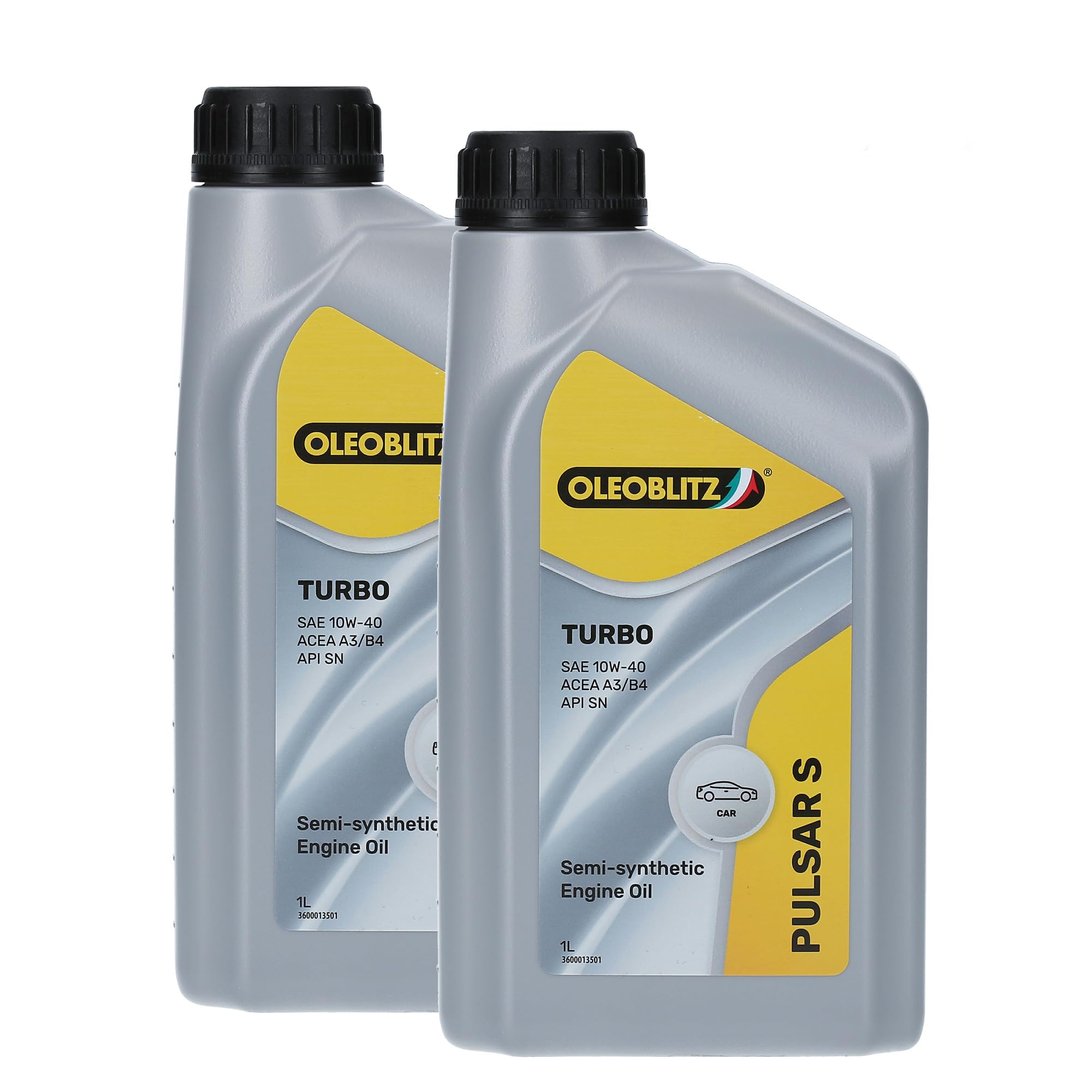 Oleoblitz Kit 2X Pulsar S Turbo 10W-40 by Petronas - Olio Motore Auto - Semisintetico - ACEA A3-B4-2 Confezioni da 1 Litro