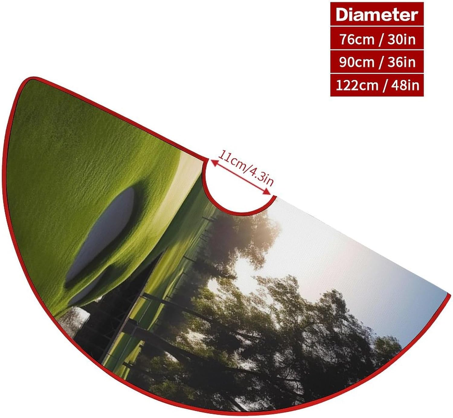 Christmas Tree SkirtGolf Courseclassic Fashion Tree Skirt Painted Multifunctional Christmas Tree Skirt