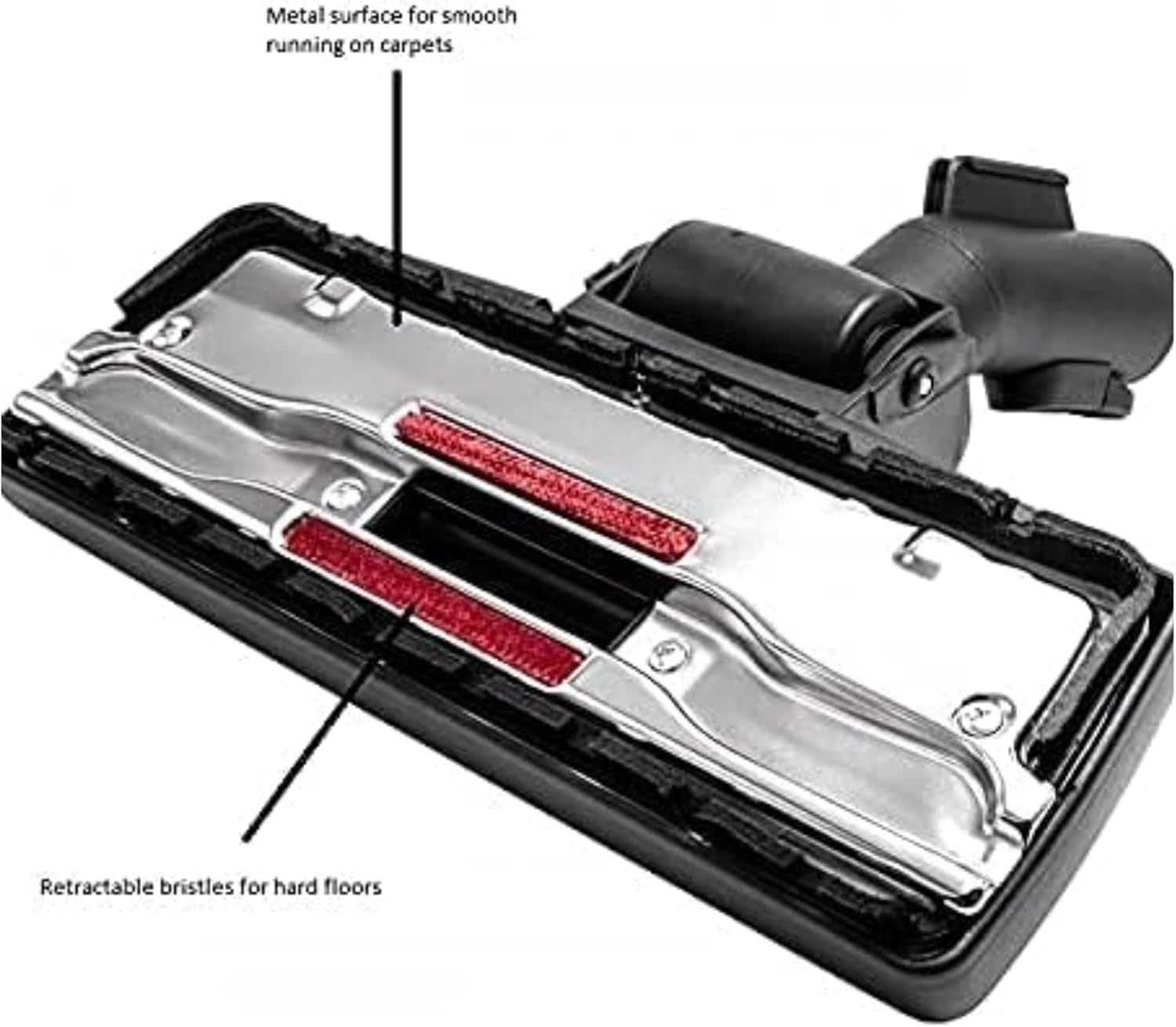 BuyParts Vacuum Cleaner 35 mm Floor Tool Brush for Miele S8, S6, S5, S4, S2, S500-S858, S227-S456i, S1, C1, C2, C3, H1 Series Vacuum Cleaners Multi Floor Nozzle Tool (compares to Miele SBD285-3)