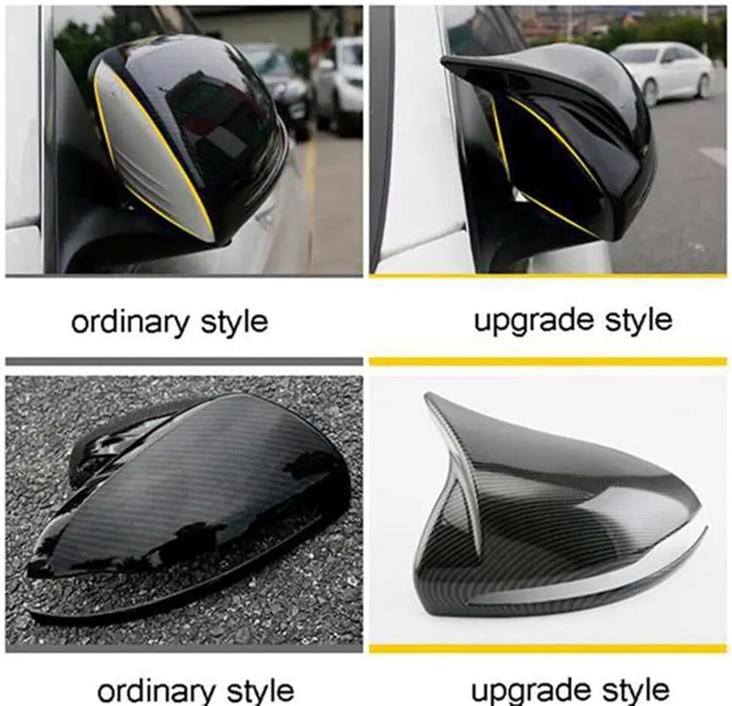 Compatible For E GLC S C Class W205 W213 X253 W222 W238 LHD Rearview Side Mirror Cover Wing Cap Exterior Door Rear View Trim (Color : Gloss Black)