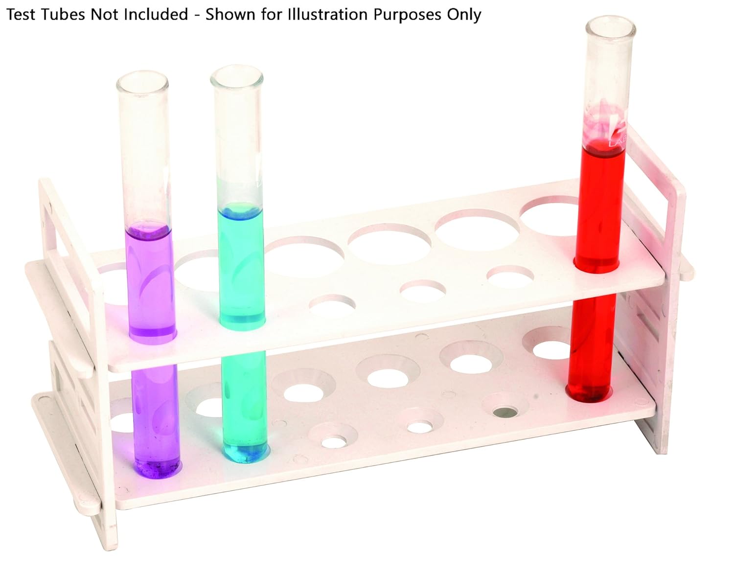 Eisco Labs 12穴テストチューブスタンド - 直径30mm6個 直径15mmテストチューブ 6個 - スタンドはポリエチレ