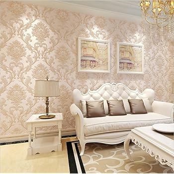 H M Tapete Dicker Damastart 3d Relief Vlies Dekoration Wohnzimmer Restaurant Tv Wand Schlafzimmer Tapete 53cm W 10m L Light Pink Amazon De Sport Freizeit