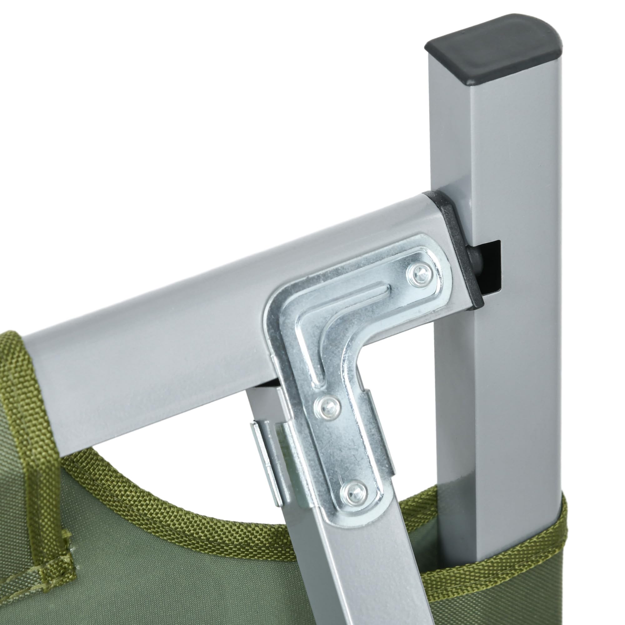 Outsunny Set Brandina da Campeggio con Materasso Gonfiabile, Lettino da Campeggio Pieghevole con Cuscino, Sacco Letto e Pompa, Sacca di Trasporto Inclusa, Verde