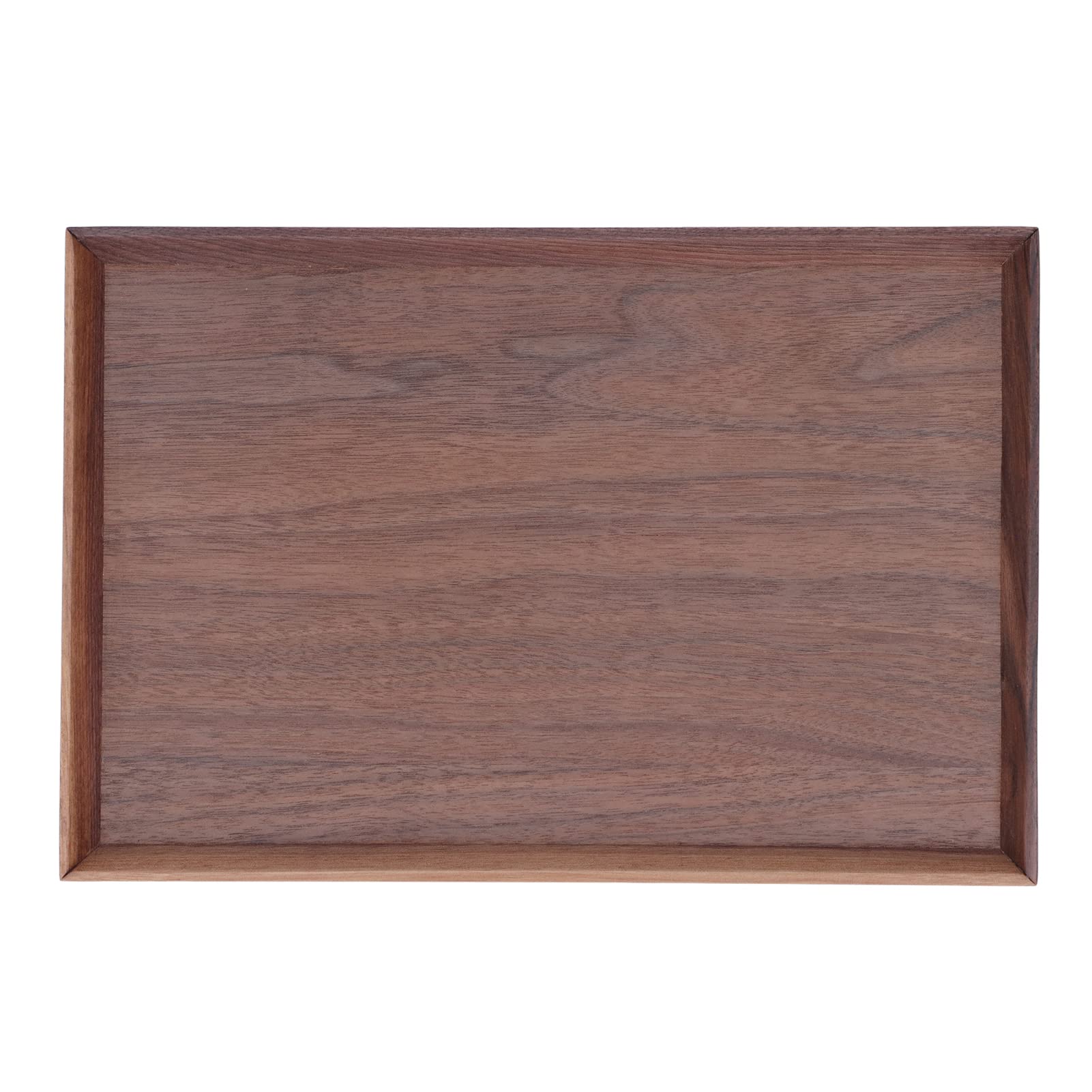 WEKONUMEX Food Serving Tray, Wood Serving Tray Rectangle Charcuterie Board Coffee Tea Platter Walnut Multiple Sizes