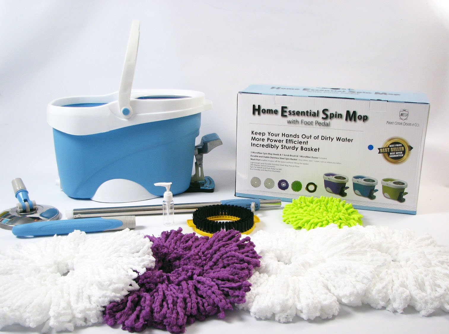 New Home Essenial Spin Mop 10 pieces Set BEST VALUE IN THE MARKET !! (Blue)