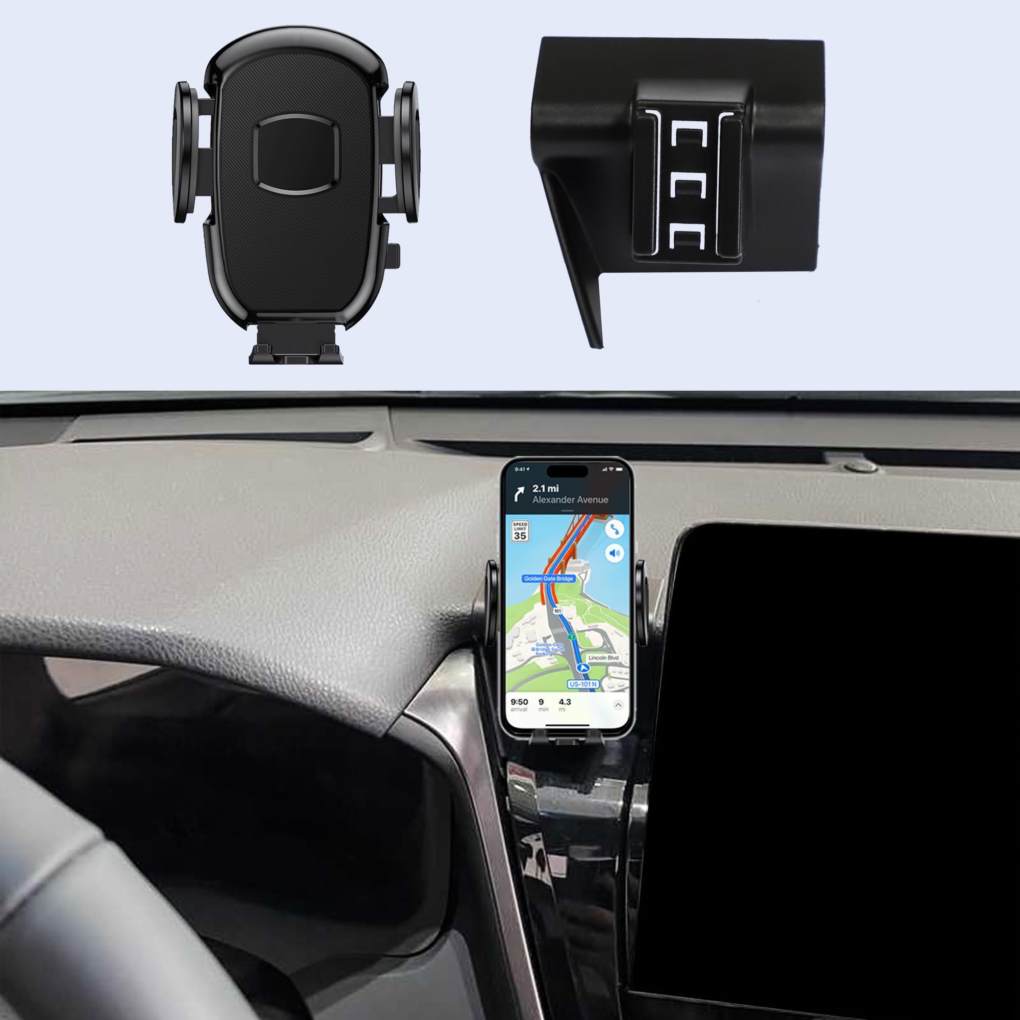 El soporte para teléfono de coche se adapta a accesorios Toyota Camry 2021-2024, el soporte de coche Cell Phoen se adapta perfectamente y se adapta perfectamente al diseño de ventilación para