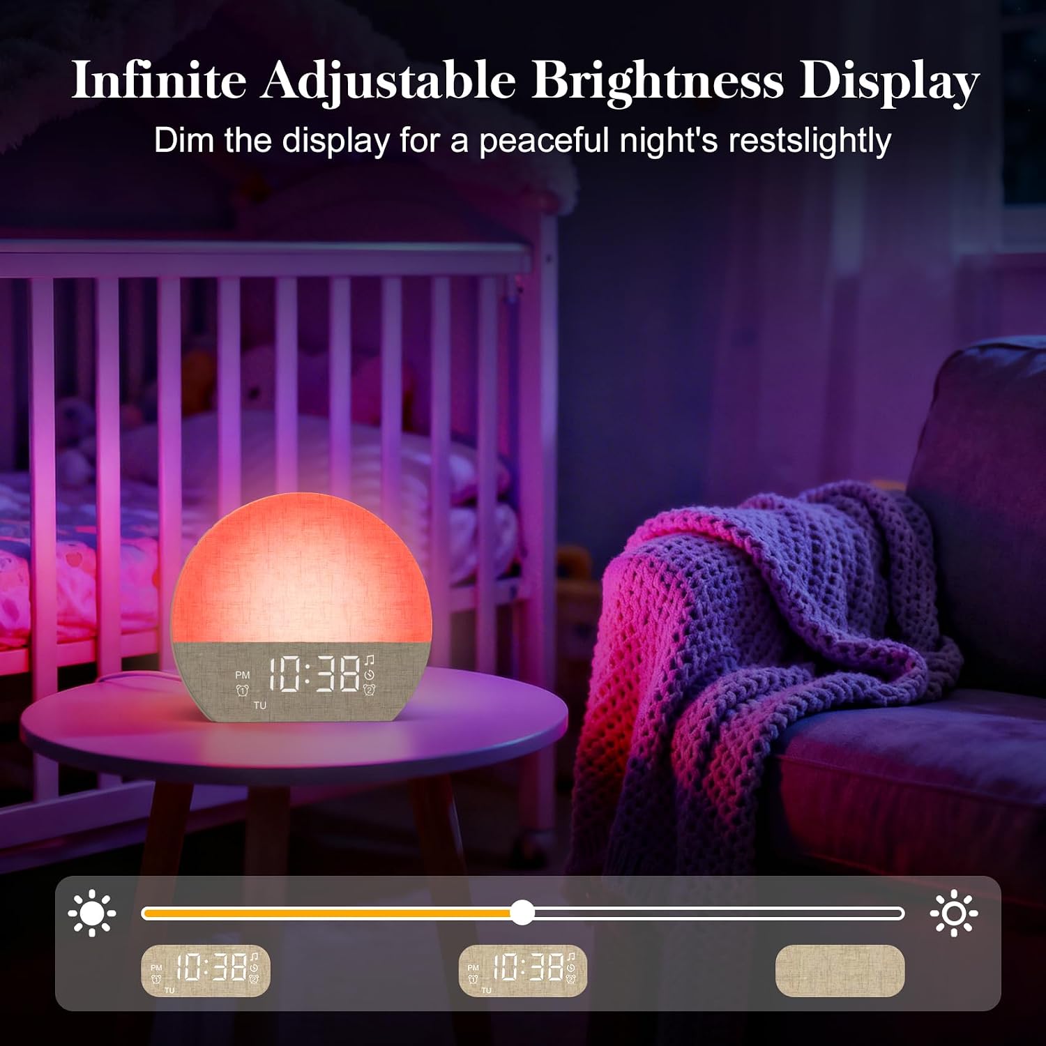 KEPLUG Sunrise Alarm Clock Sound Machine with Dual Alarm, 30 Soothing Sleep Sounds & Dimmable Night Light – Natural Wake-Up Light for Bedrooms, Baby Rooms, Dorms, Living Rooms, Kids & Adults, Gift