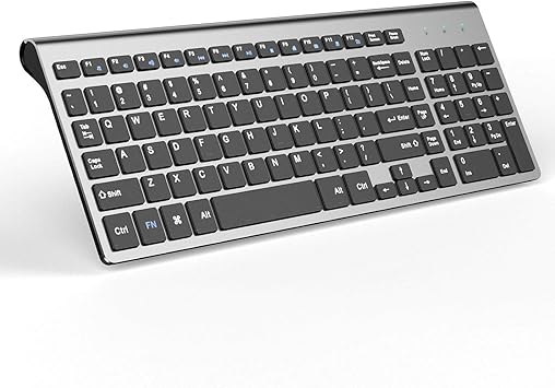 Wireless Keyboard J Joyaccess 2 4g Slim And Compact Wireless Keyboard For Pc Mac Imac Desktop Computer Laptop Smart Tv Windows Xp Vista 7 8 10 By J Joyaccess Black And Grey Amazon Ca Electronics