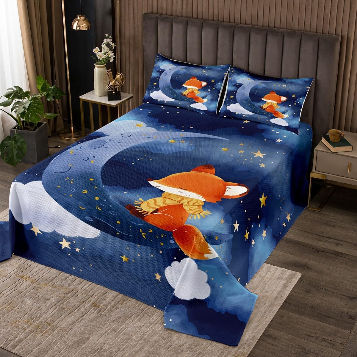 Blue Train Bedding Set Twin Size,Retro Train Bedspread 2Pcs for Kids Boys Teens Girls Room Decor,City Transportation Vehicles Comforter Set Cartoon Car Train Track Quilt Coverlet,1 Pillowcase