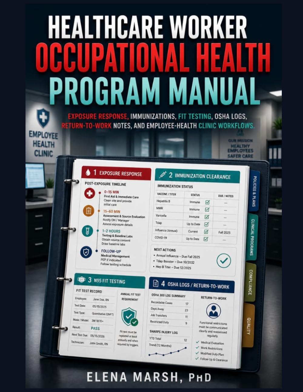 HEALTHCARE WORKER OCCUPATIONAL HEALTH PROGRAM MANUAL: EXPOSURE RESPONSE, IMMUNIZATIONS, FIT TESTING, OSHA LOGS, RETURN-TO-WORK NOTES, AND EMPLOYEE-HEALTH CLINIC WORKFLOWS.