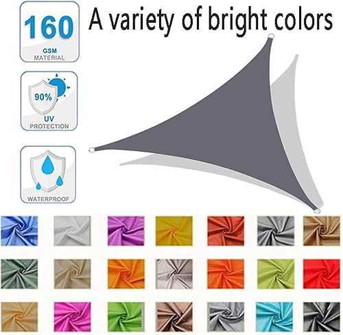 Miniatura 2 de Toldo tipo vela triangular para patio al aire libre, pérgola, vela con bloqueo UV (Z, 8.2 x 8.2 x 8.2 ft)