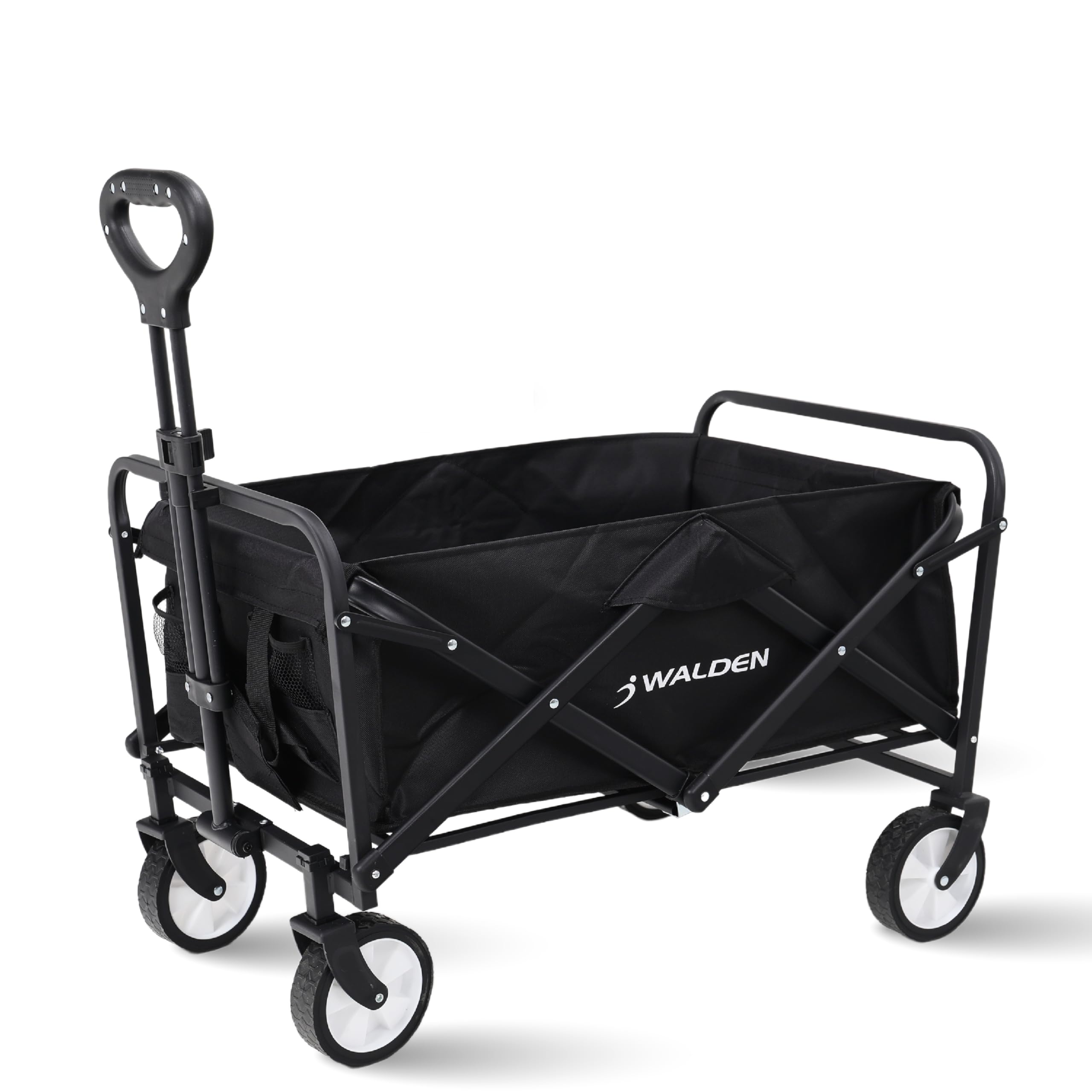 Carrello Pieghevole Da 100 Litri, Portatile, Per Il Trasporto In Spiaggia Con Maniglia Regolabile Tasche Laterali Per Giardino Campeggio Shopping 96883117