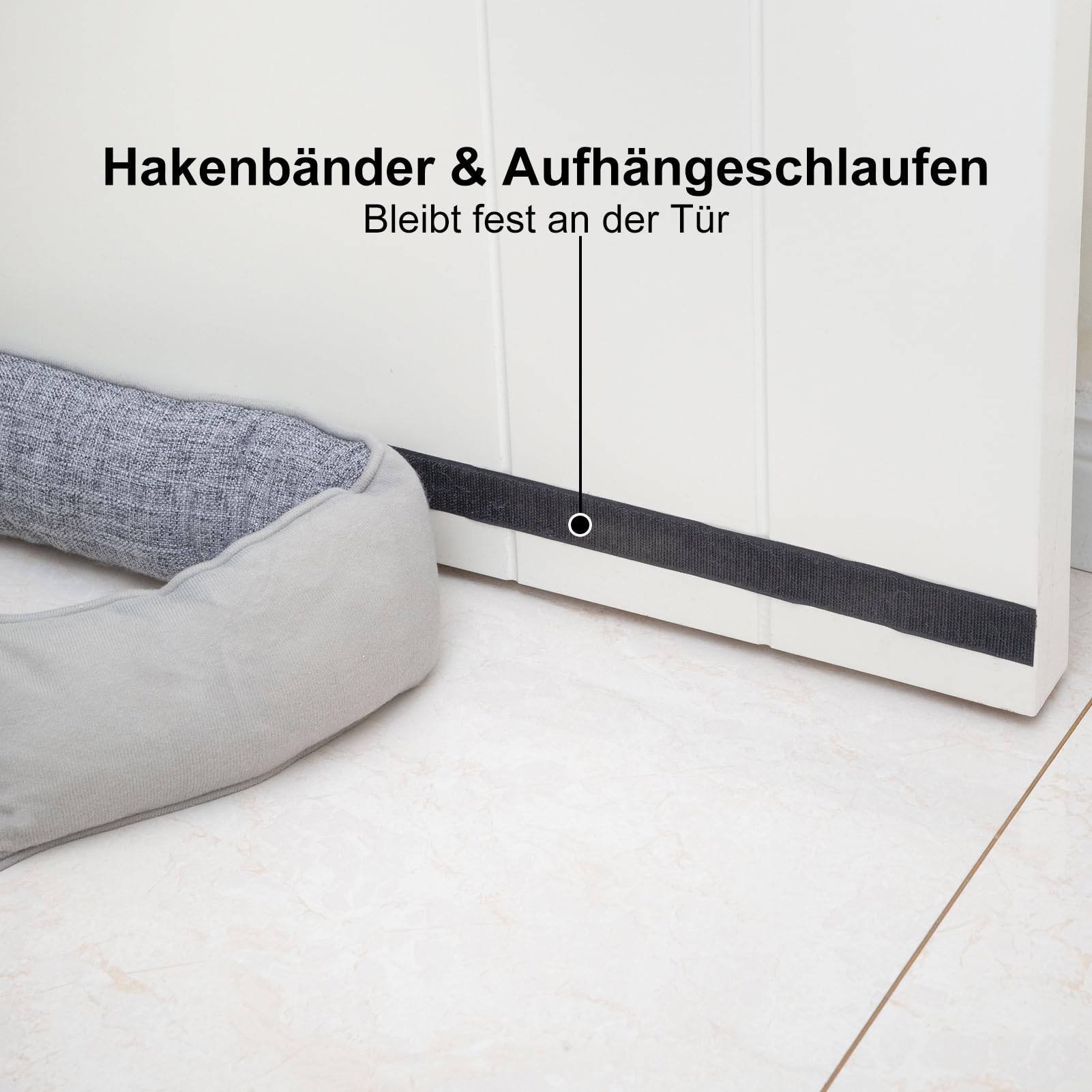 Paraspifferi Appesantito Per Porte - 81cm, Design A Gatto Kaki, Blocca Aria E Rumore