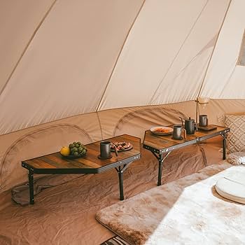 折りたたみ式アウトドアサイドテーブル アウトドアテーブル サイドテーブル付 フォールディングテーブル