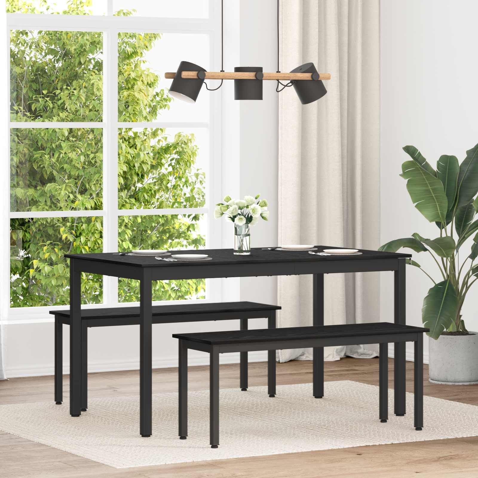 Table à manger rectangulaire 140x80 cm pour cuisine, salle à manger et salon moderne