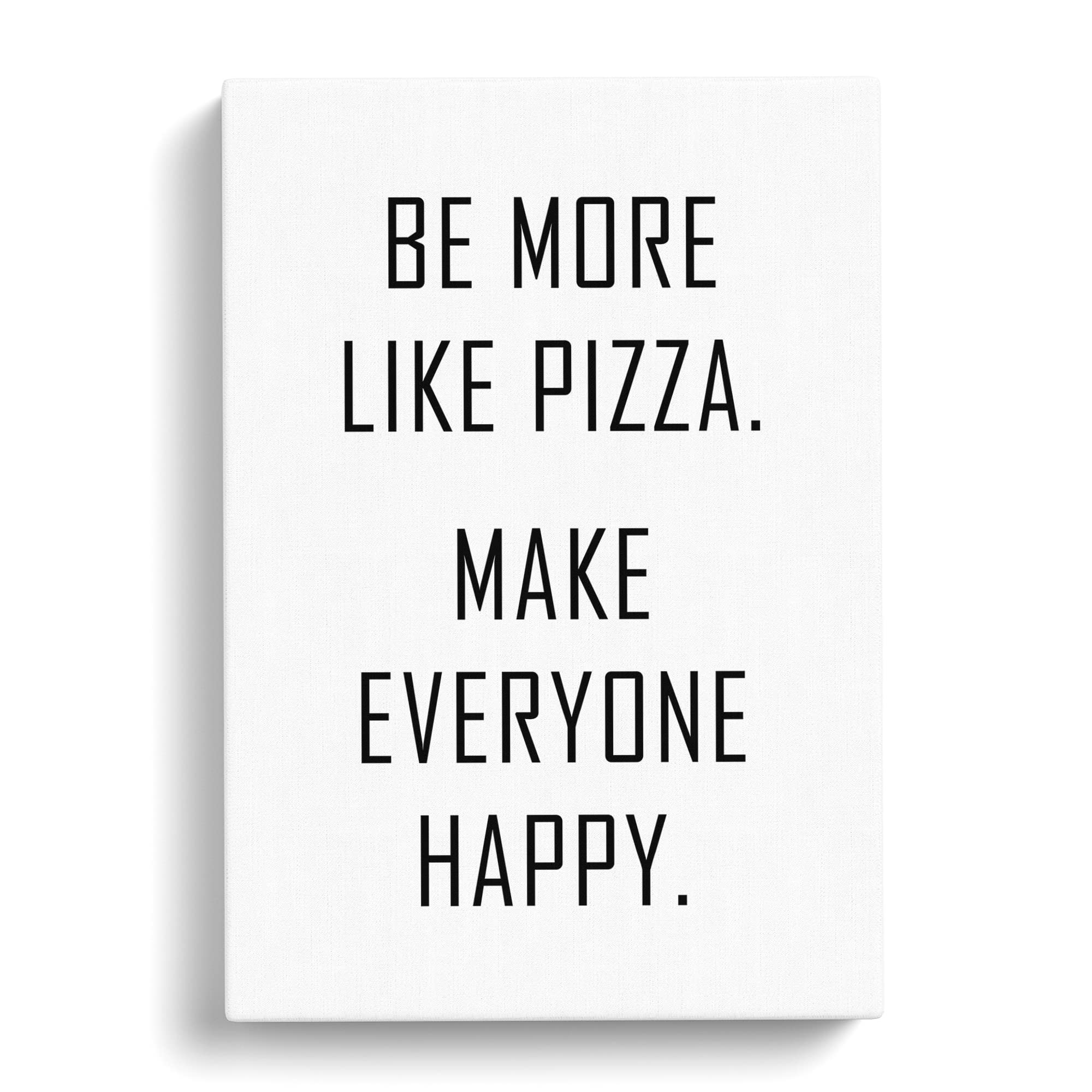 Like Pizza Typography Quote Canvas Print, Mixed, 25L x 50W cm - Image 2
