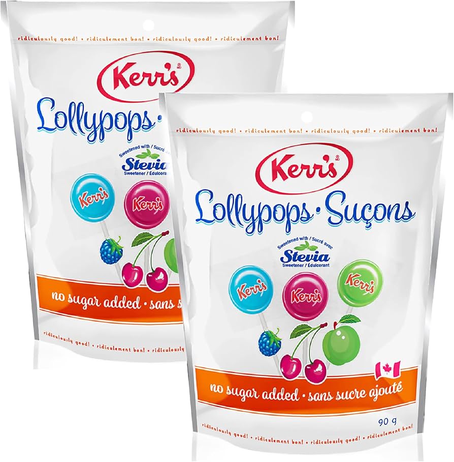 Kerr's 28 Lollypops with Stevia 180 Gr - Our very best No Sugar