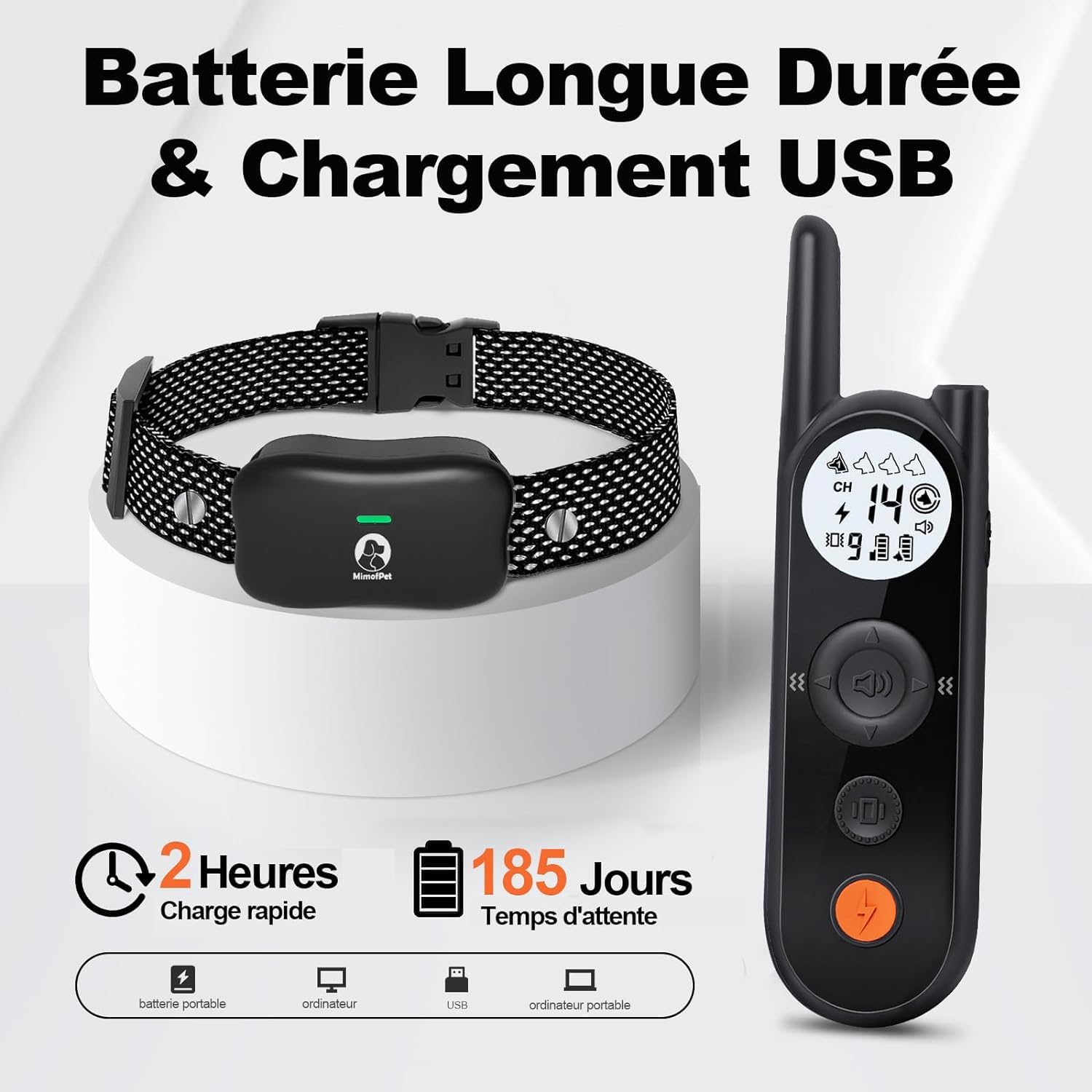 Clôture Électronique pour Chien,8M à 1050M Ajustable Clôture avec Télécommande de Dressage,Résistant à L’Eau Collier de Dressage pour Chien de Moyennes et Grande