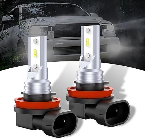 Flygun 2 lámparas antiniebla LED H11H8H9 para automóvil, CSP 1919 chip de alta potencia 200% más brillante, súper penetrante, antivaho impermeable,