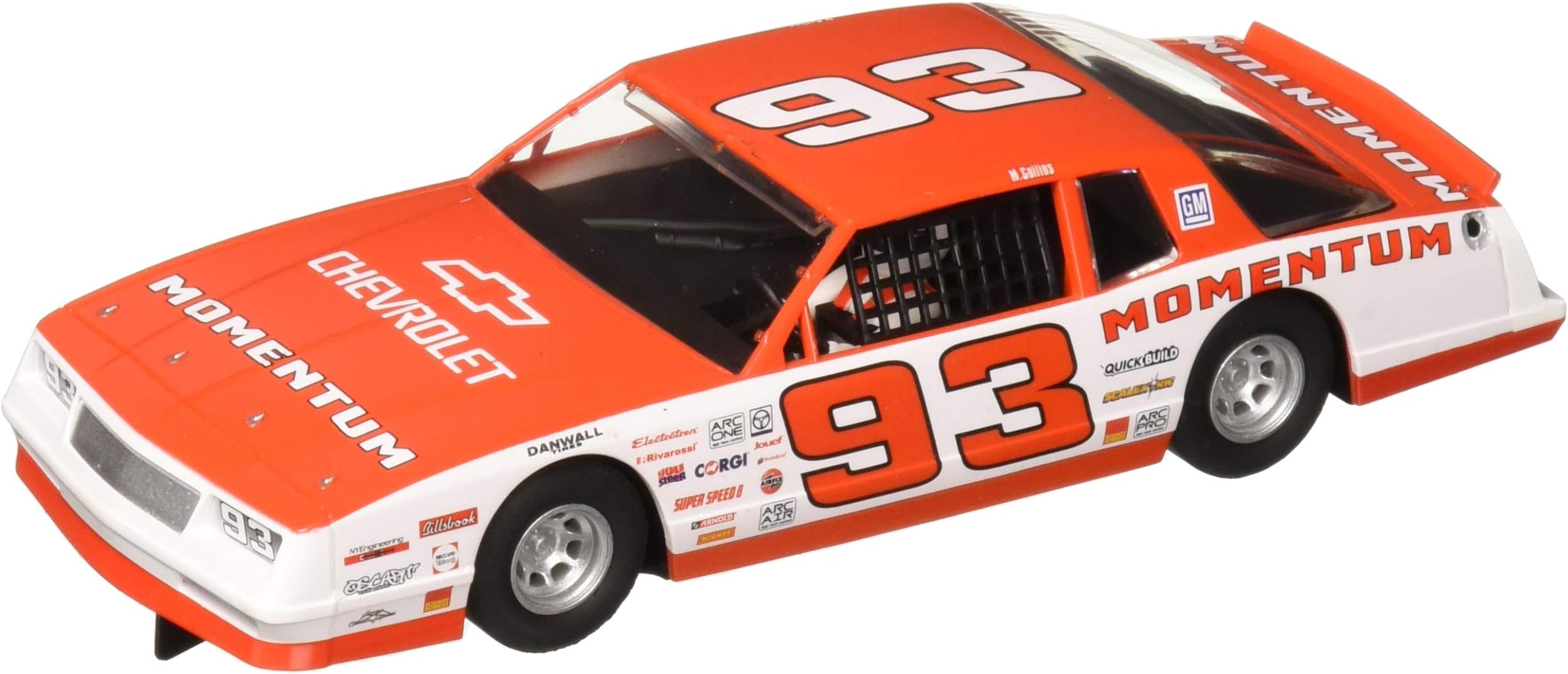 Chevrolet Monte Carlo 1986#93 1:32 Slot Race Car C3949, Red & White