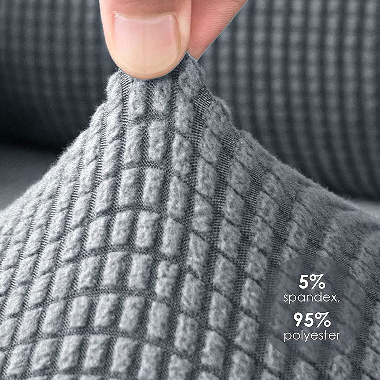 Armlehne Stuhlhussen Armlehnenbezüge Weiches Spandex Polyester Armkappen Rutschfester Möbelschutz Stretch Armlehne Bezug für Stuhl Sofa Couch, 2er Set, Braun (Farbe: Hellgrau, Größe: 4 Stück)