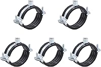 Vista 9 de 10 piezas de soporte de tubo de anillo dividido, resistente, ajustable, abrazadera de montaje en pared, soporte de tubería de montaje en techo