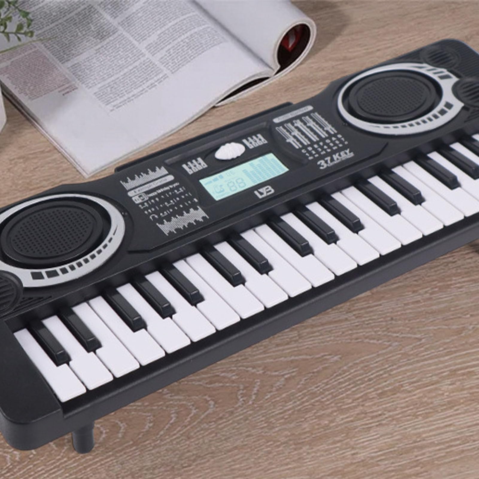Giocattolo per Pianoforte Musicale Elettronico Portatile per Bambini Materiale ABS Multifunzionale Educativo (25 tasti (con spartito musicale))